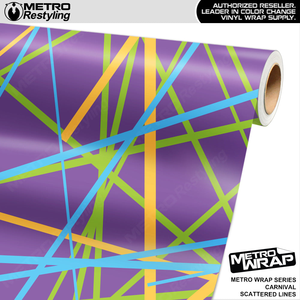 Metro Wrap Scattered Lines Carnival Vinyl Film