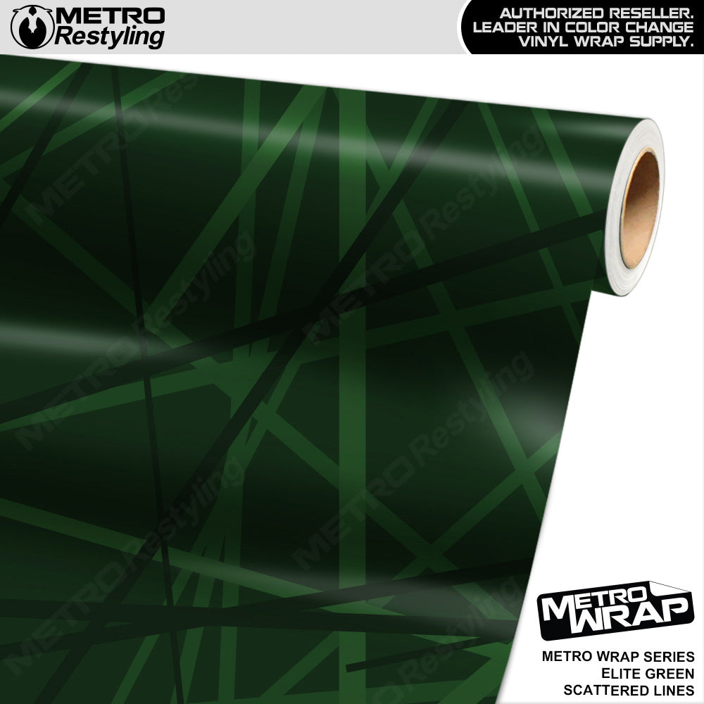 Metro Wrap Scattered Lines Elite Green Vinyl Film