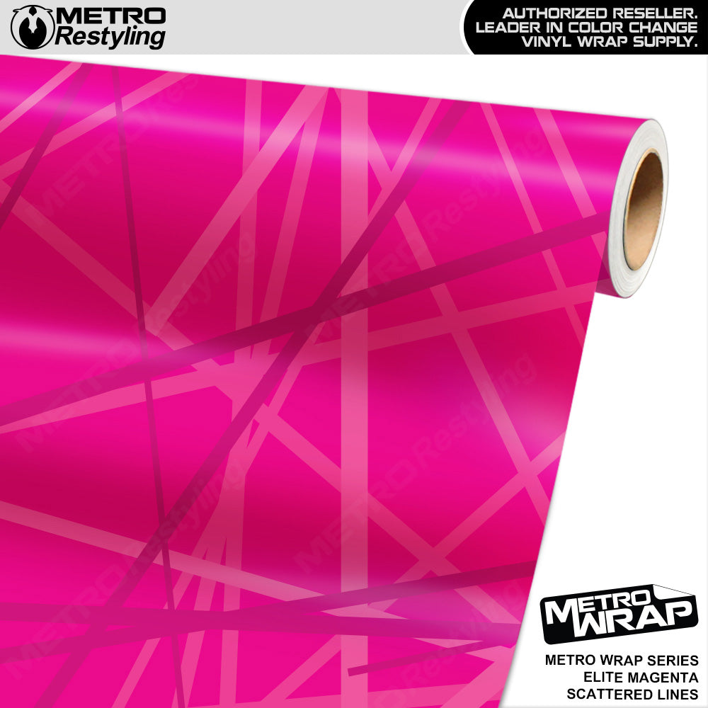 Metro Wrap Scattered Lines Elite Magenta Vinyl Film