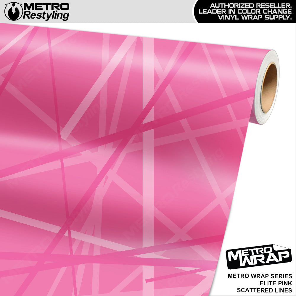 Metro Wrap Scattered Lines Elite Pink Vinyl Film