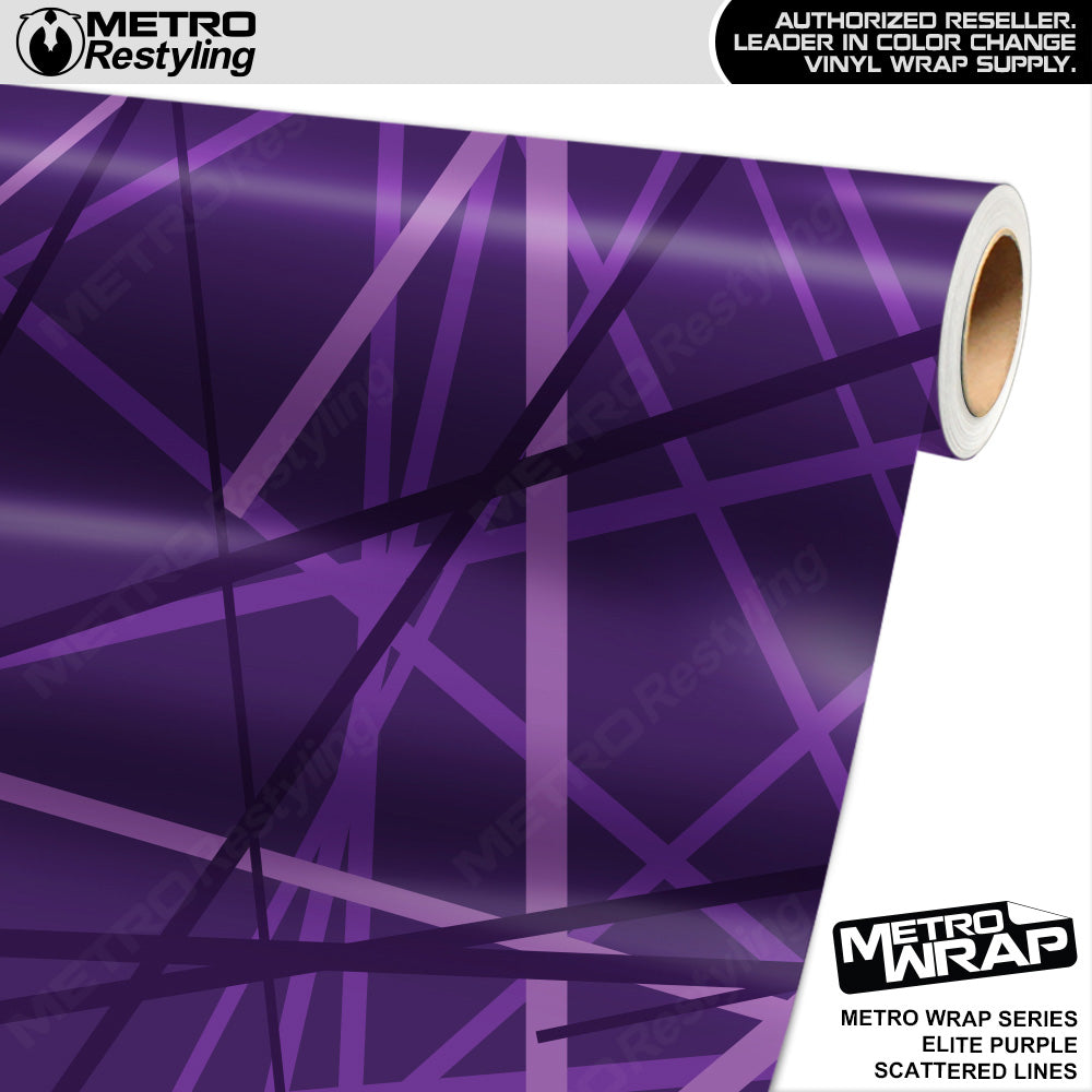 Metro Wrap Scattered Lines Elite Purple Vinyl Film