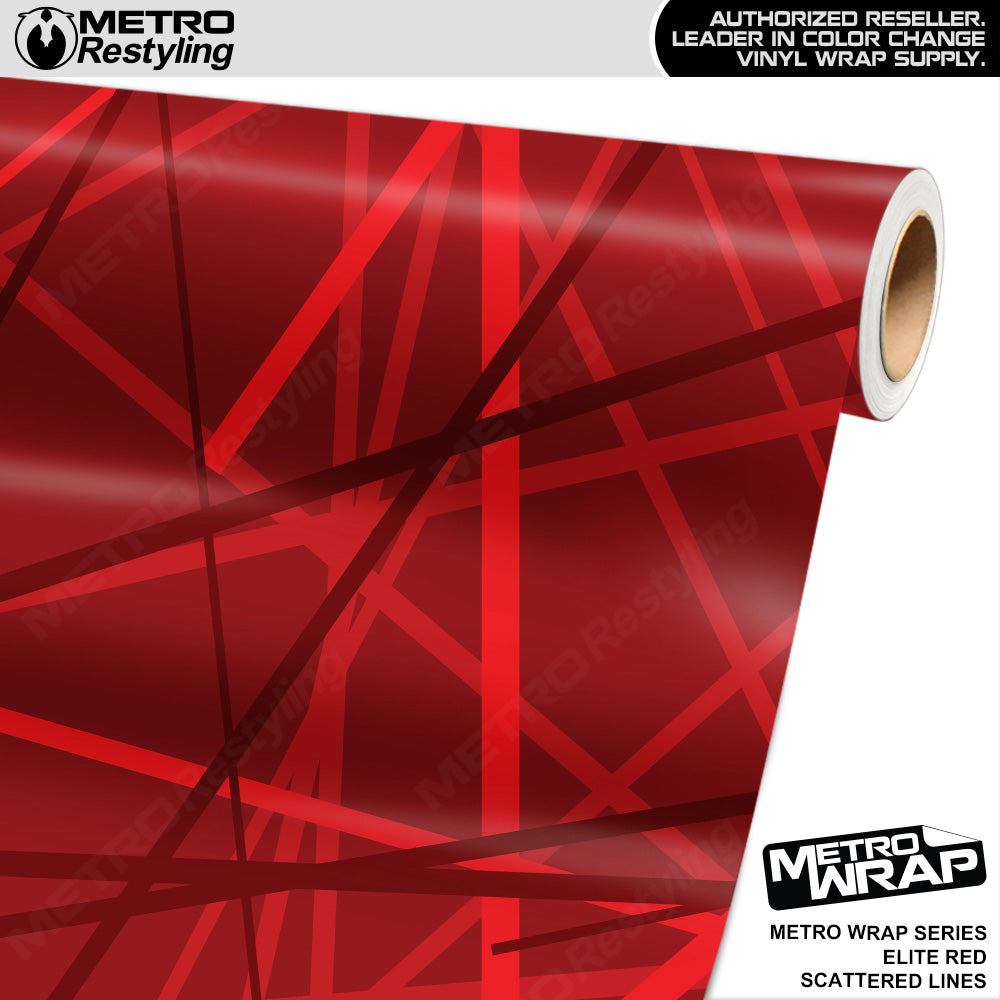 Metro Wrap Scattered Lines Elite Red Vinyl Film