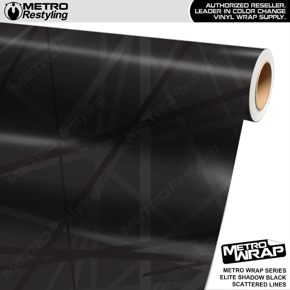 Metro Wrap Scattered Lines Elite Shadow Black Vinyl Film