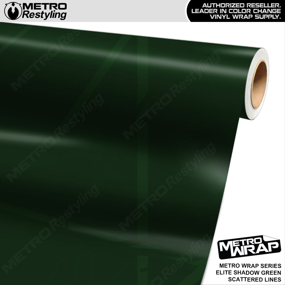 Metro Wrap Scattered Lines Elite Shadow Green Vinyl Film
