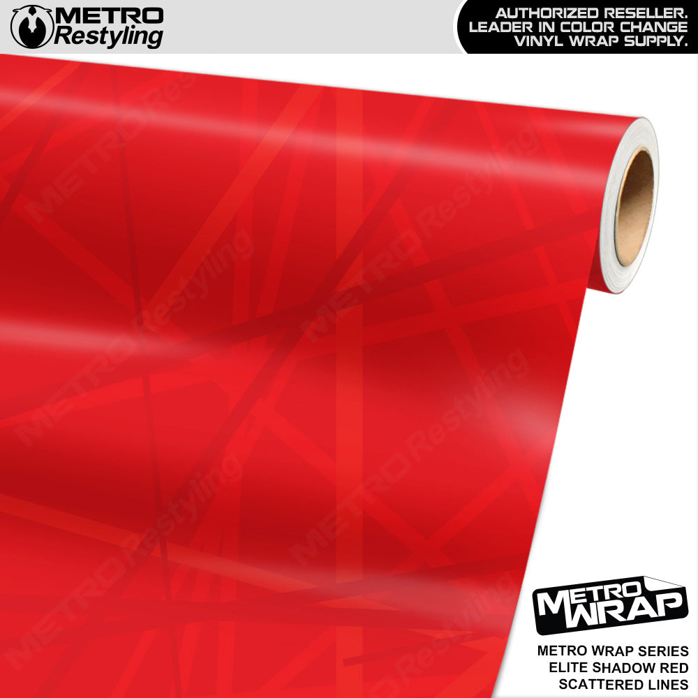 Metro Wrap Scattered Lines Elite Shadow Red Vinyl Film