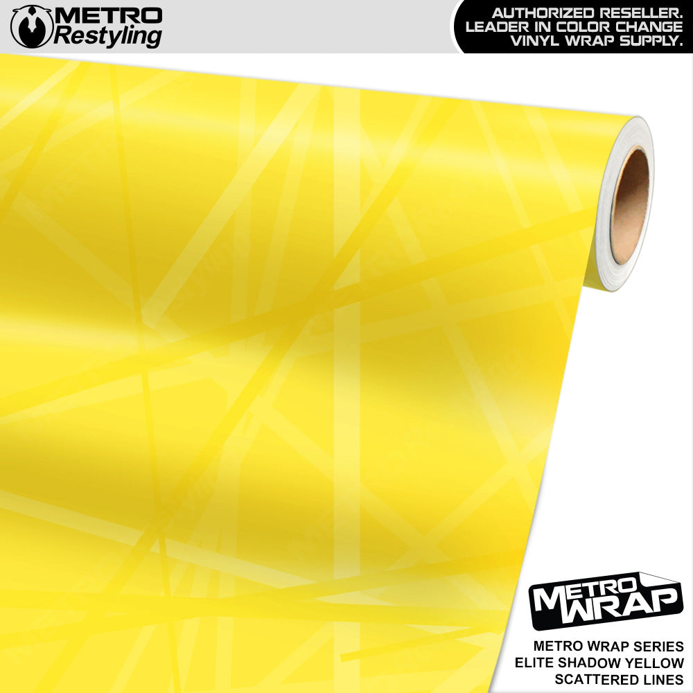 Metro Wrap Scattered Lines Elite Shadow Yellow Vinyl Film