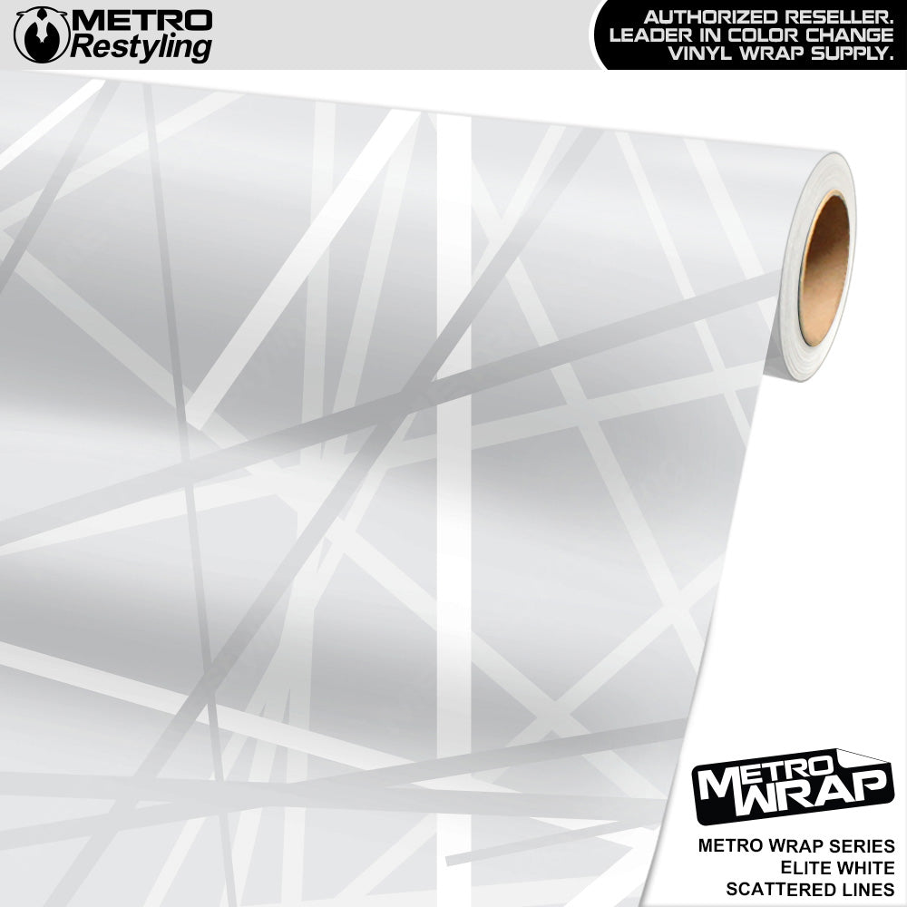 Metro Wrap Scattered Lines Elite White Vinyl Film