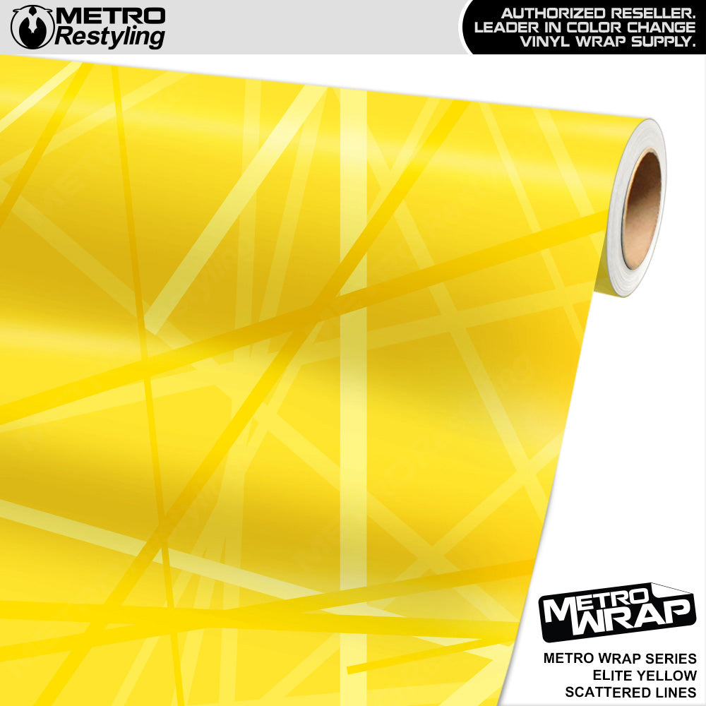 Metro Wrap Scattered Lines Elite Yellow Vinyl Film
