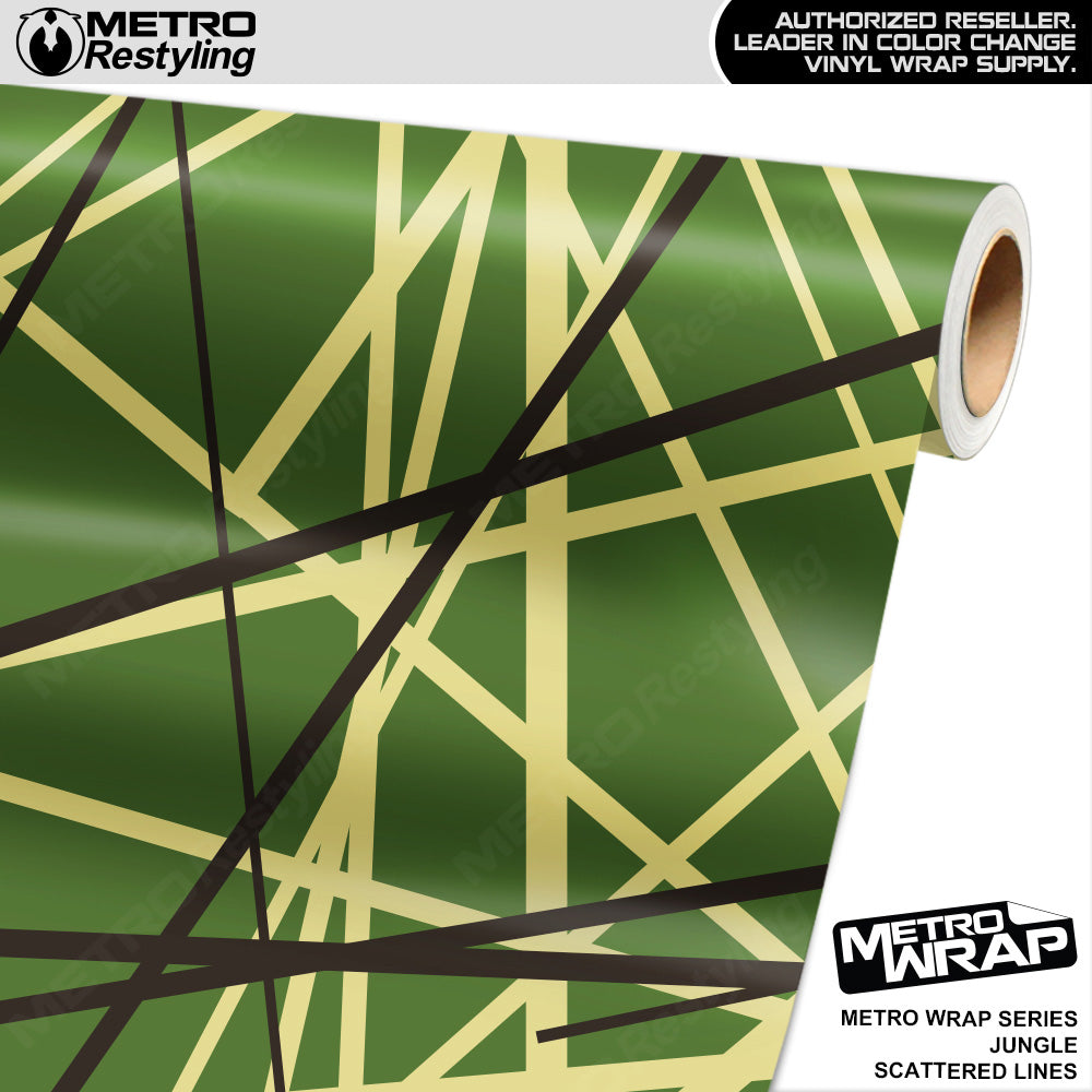 Metro Wrap Scattered Lines Jungle Vinyl Film