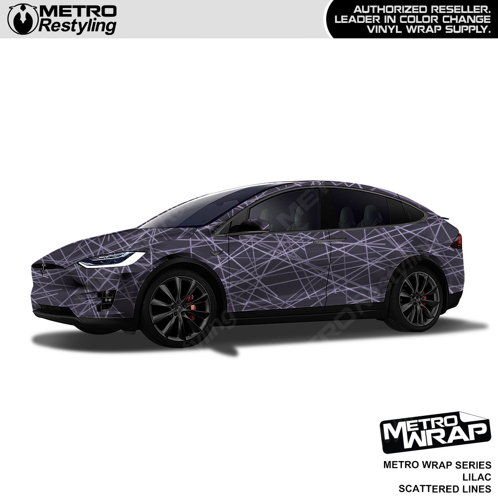 Metro Wrap Scattered Lines Lilac Vinyl Film