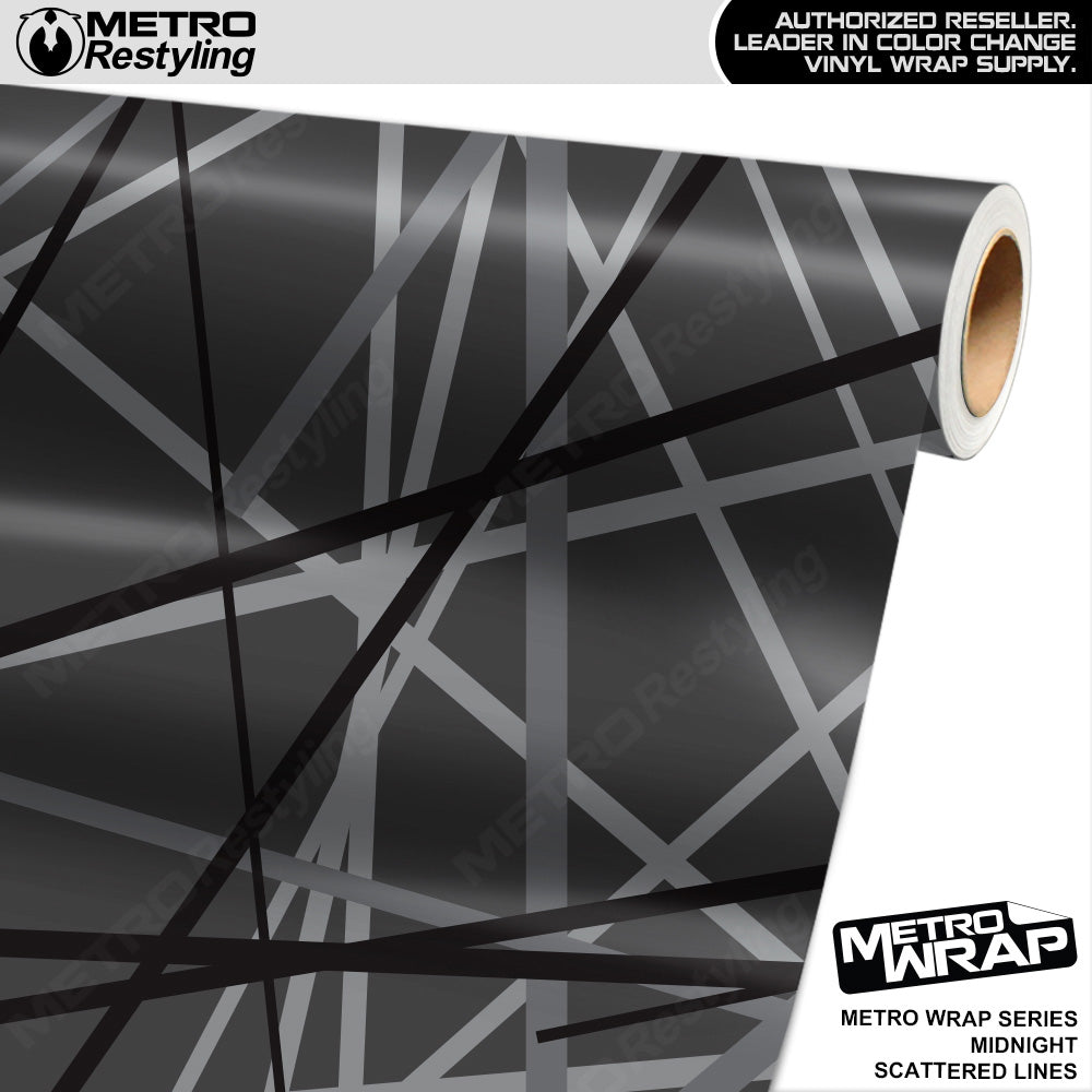 Metro Wrap Scattered Lines Midnight Vinyl Film