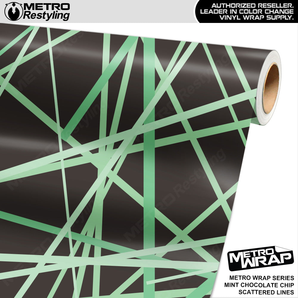 Metro Wrap Scattered Lines Mint Chocolate Chip Vinyl Film