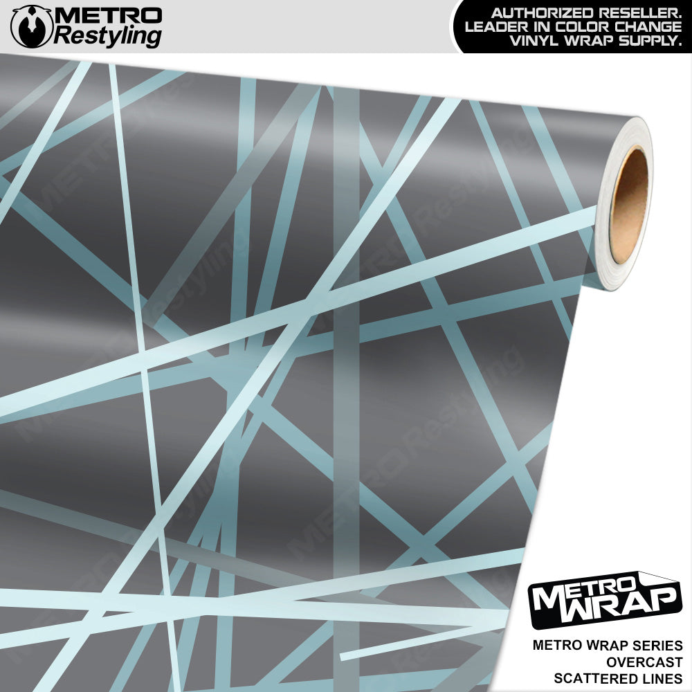 Metro Wrap Scattered Lines Overcast Vinyl Film