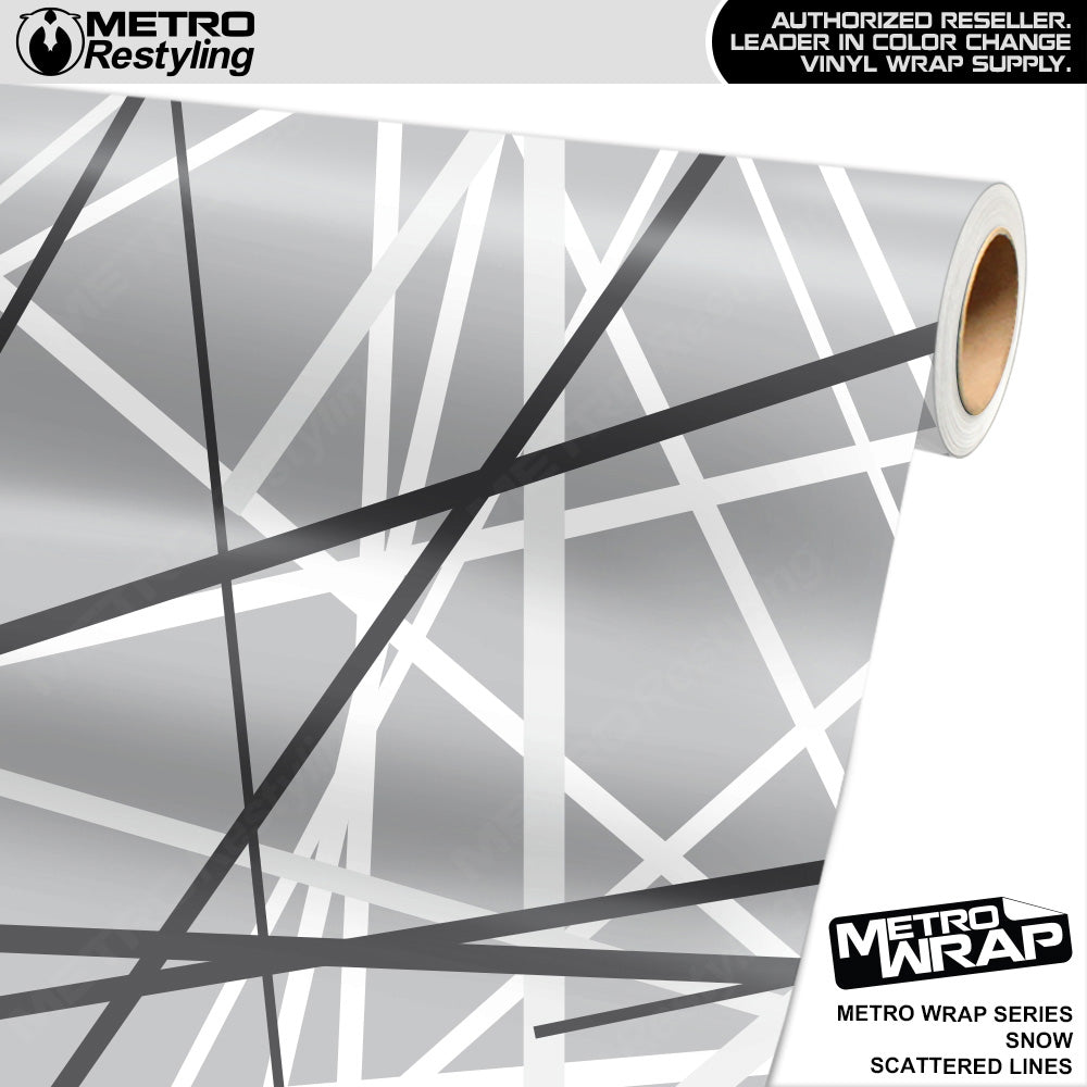 Metro Wrap Scattered Lines Snow Vinyl Film