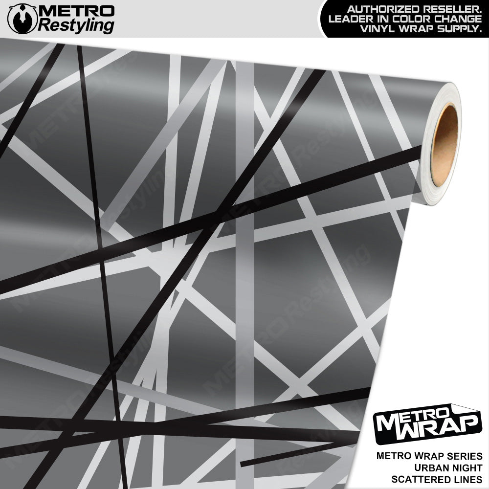Metro Wrap Scattered Lines Urban Night Vinyl Film