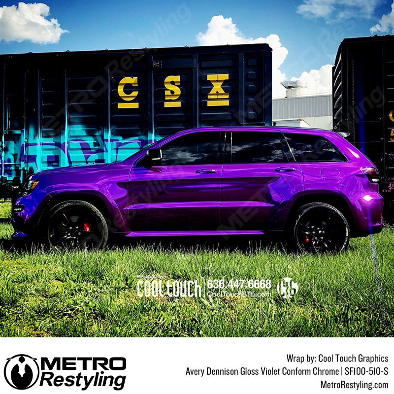purple chrome car