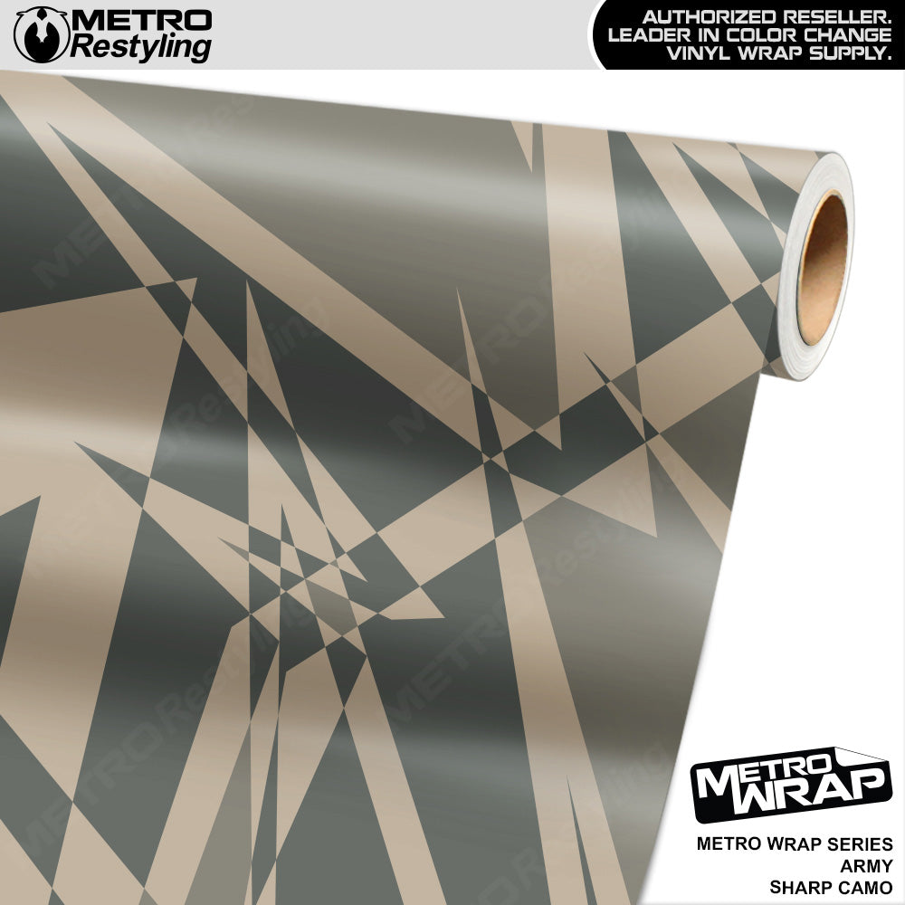 Metro Wrap Sharp Army Camouflage Vinyl Film