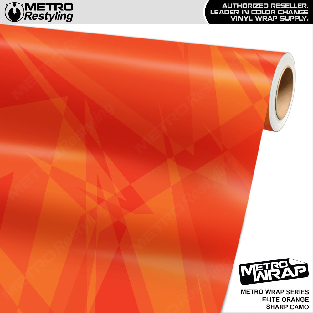 Metro Wrap Sharp Elite Orange Camouflage Vinyl Film