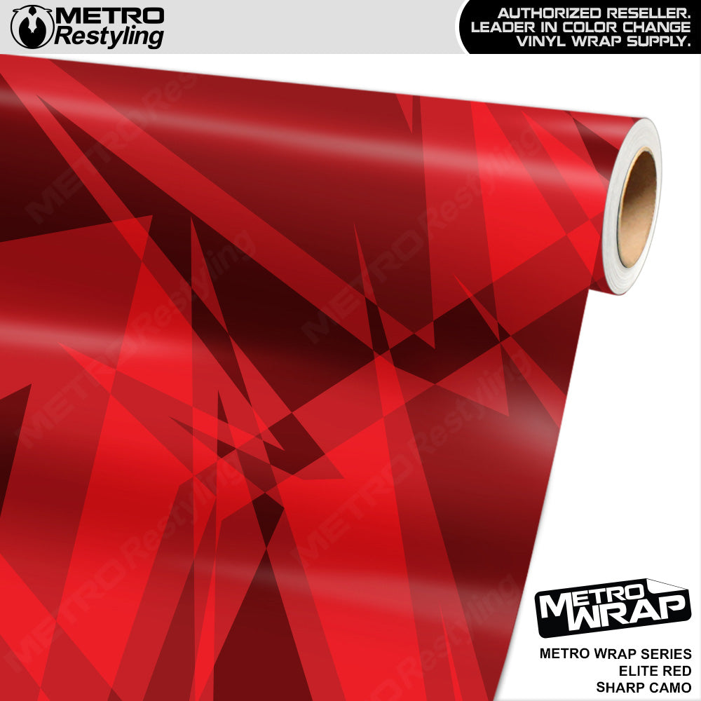 Metro Wrap Sharp Elite Red Camouflage Vinyl Film
