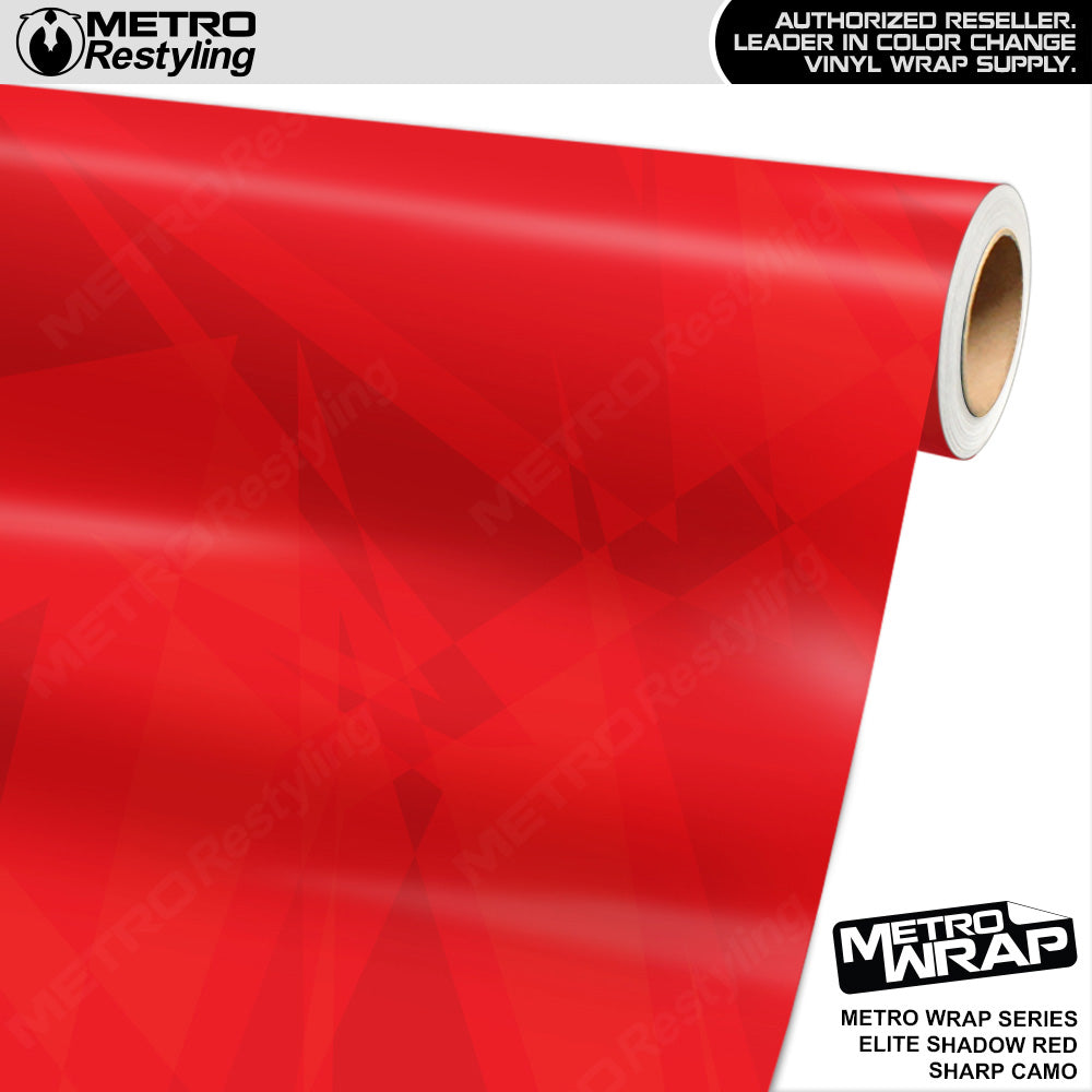 Metro Wrap Sharp Elite Shadow Red Camouflage Vinyl Film