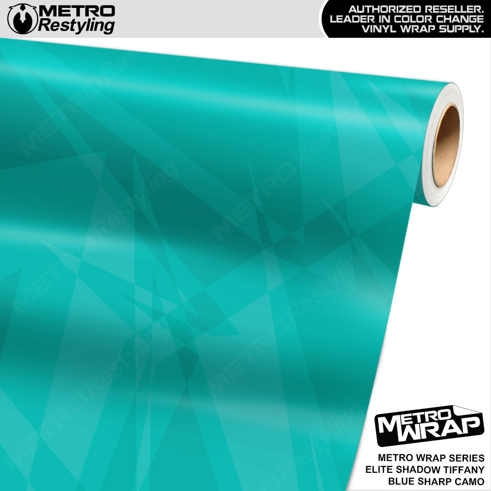 Metro Wrap Sharp Elite Shadow Tiffany Blue Camouflage Vinyl Film