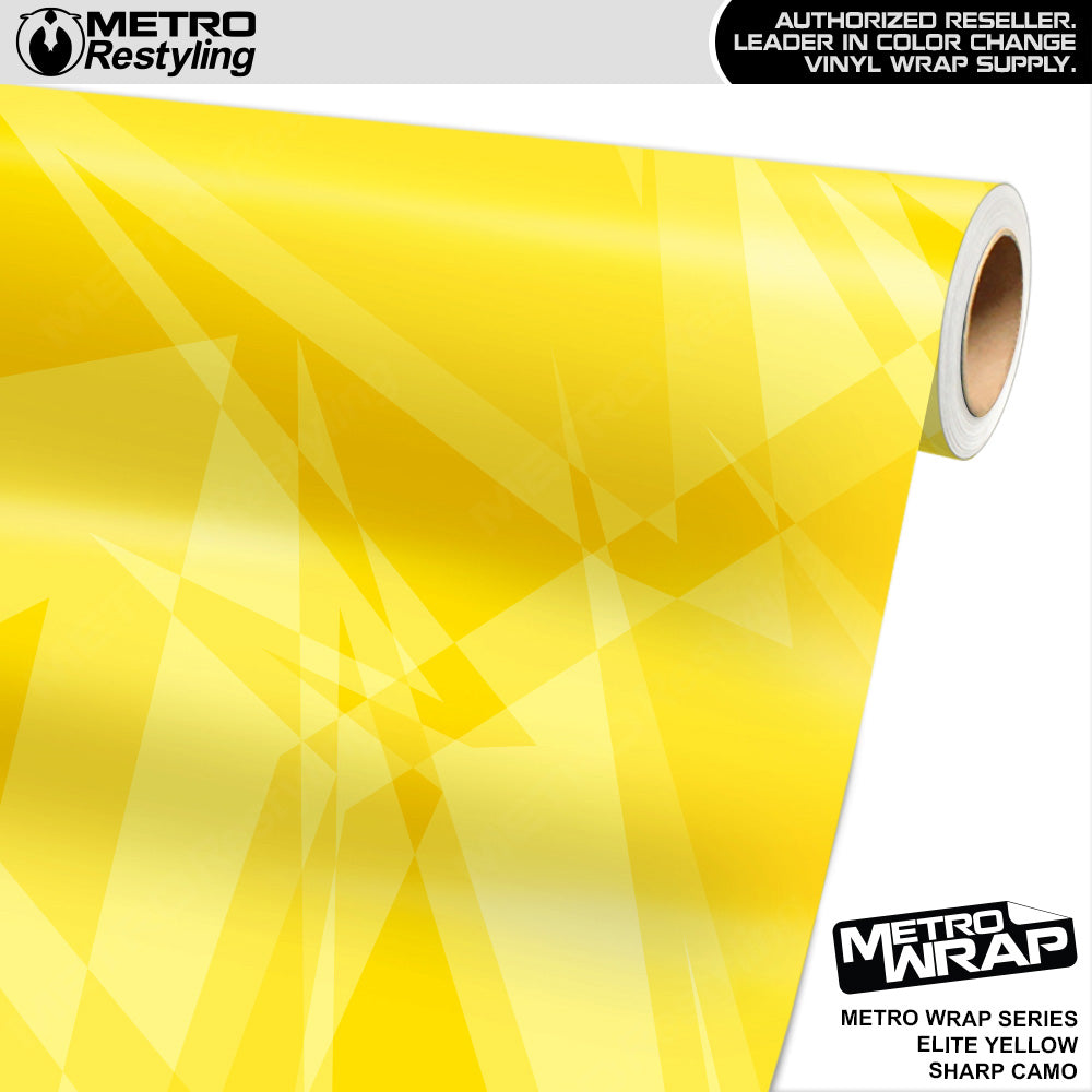 Metro Wrap Sharp Elite Yellow Camouflage Vinyl Film