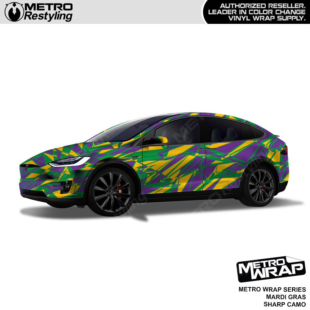 Metro Wrap Sharp Mardi Gras Camouflage Vinyl Film