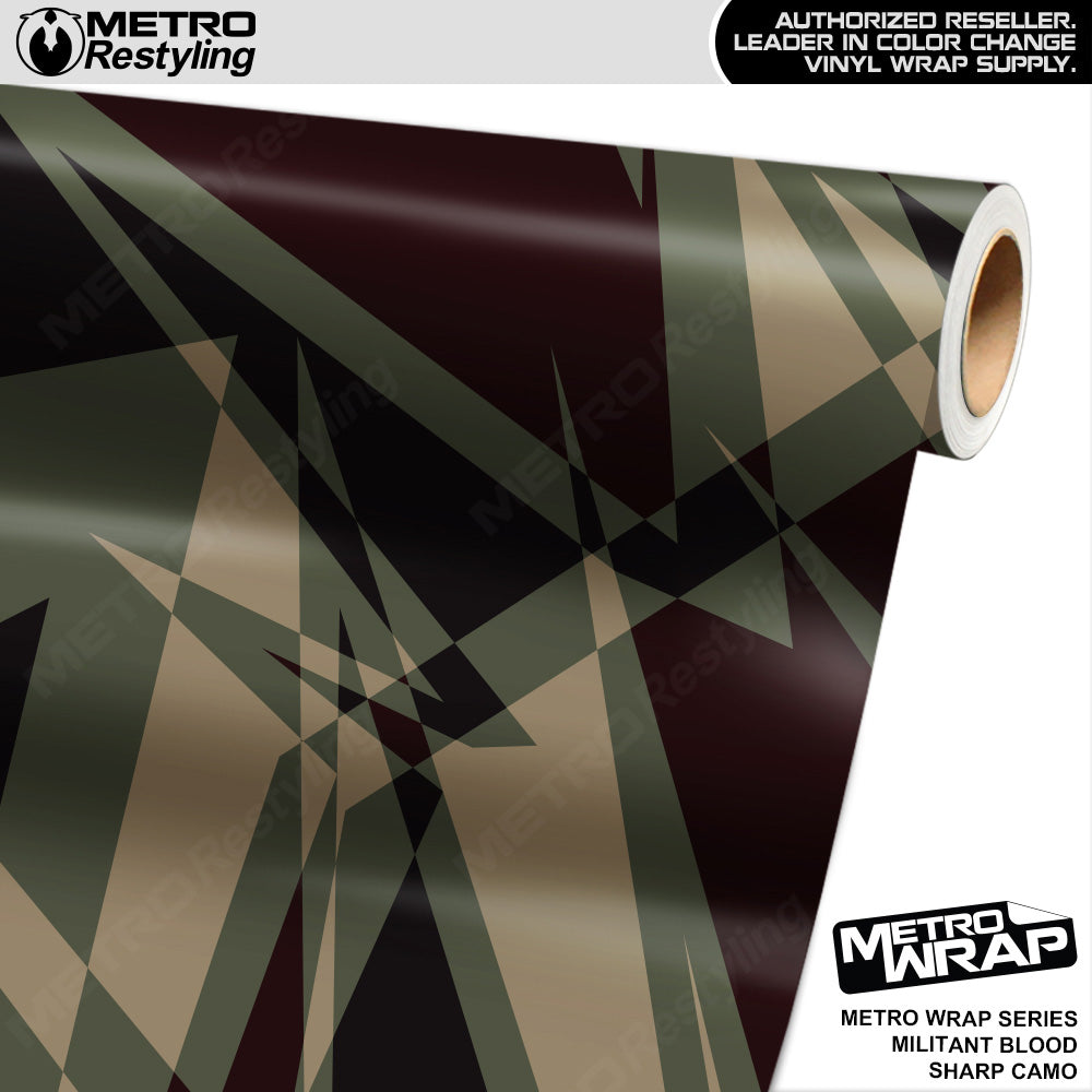 Metro Wrap Sharp Militant Blood Camouflage Vinyl Film