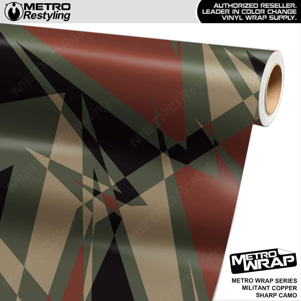 Metro Wrap Sharp Militant Copper Camouflage Vinyl Film