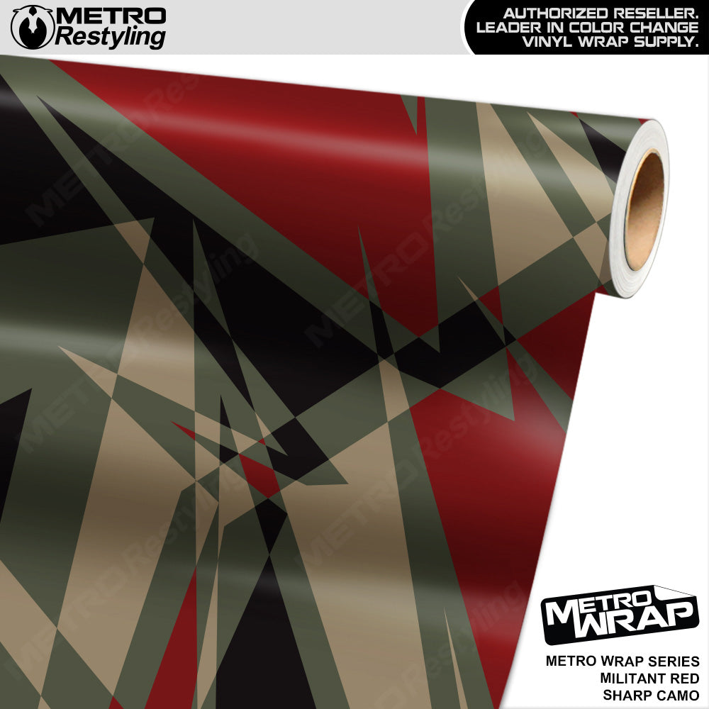 Metro Wrap Sharp Militant Red Camouflage Vinyl Film