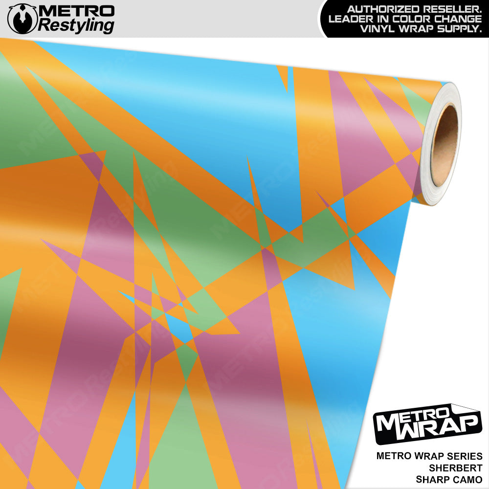 Metro Wrap Sharp Sherbert Camouflage Vinyl Film