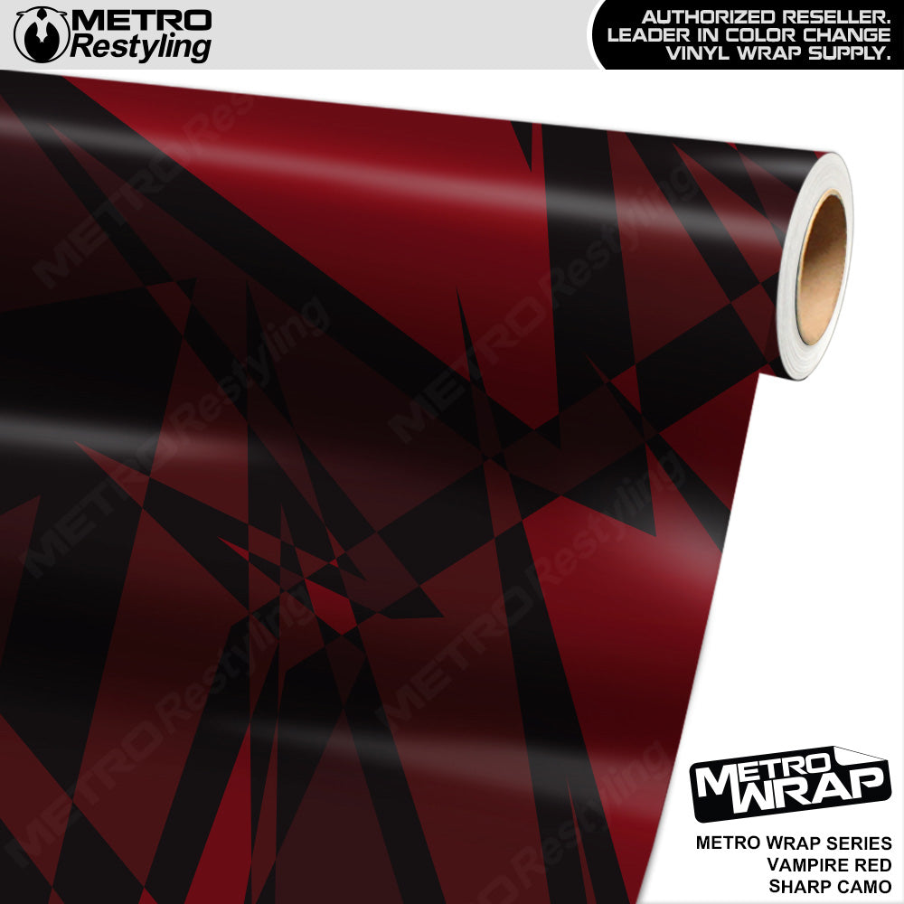 Metro Wrap Sharp Vampire Red Camouflage Vinyl Film