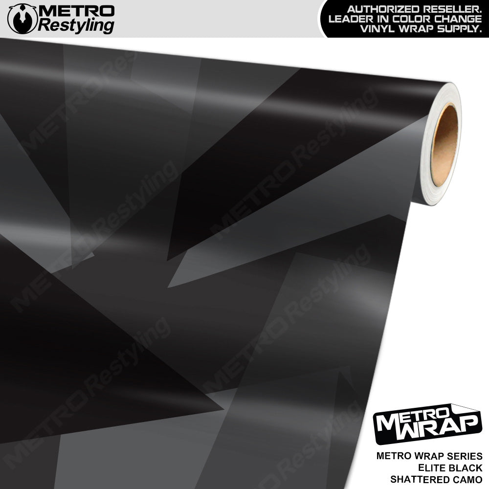 Metro Wrap Shattered Elite Black Camouflage Vinyl Film