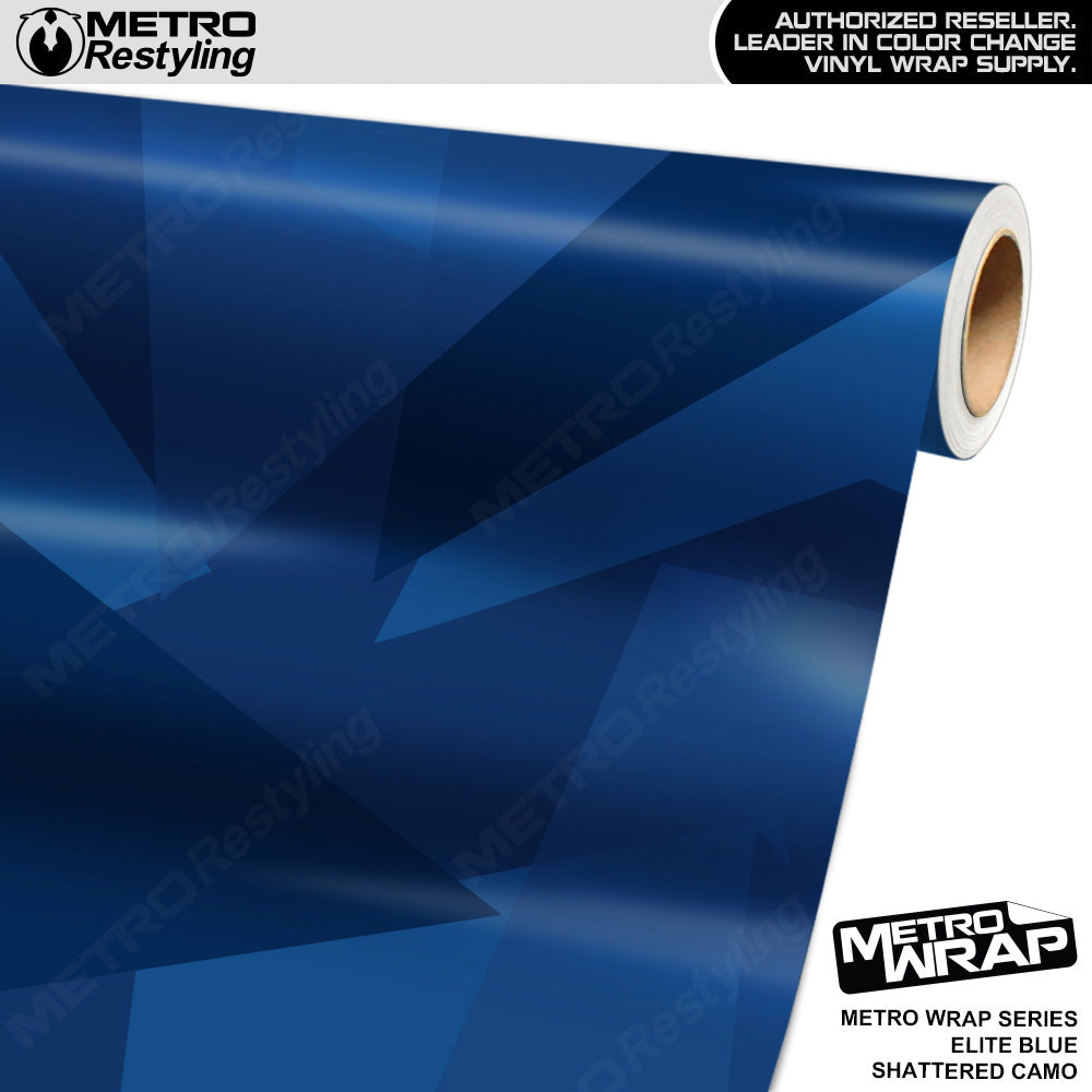 Metro Wrap Shattered Elite Blue Camouflage Vinyl Film