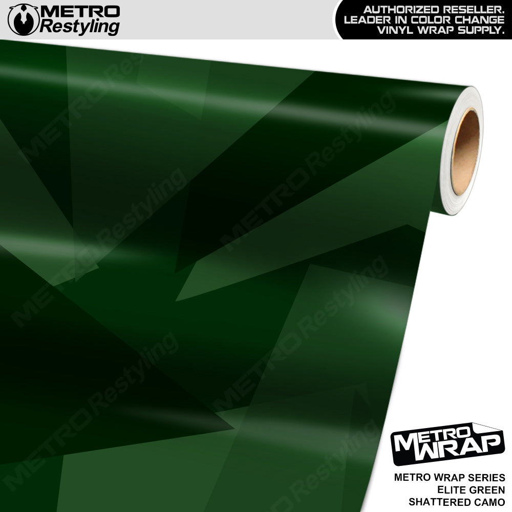Metro Wrap Shattered Elite Green Camouflage Vinyl Film