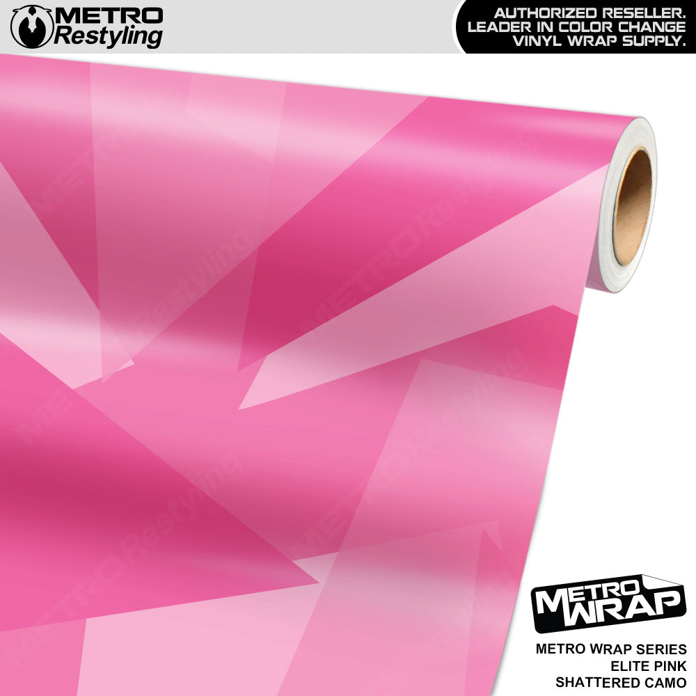 Metro Wrap Shattered Elite Pink Camouflage Vinyl Film