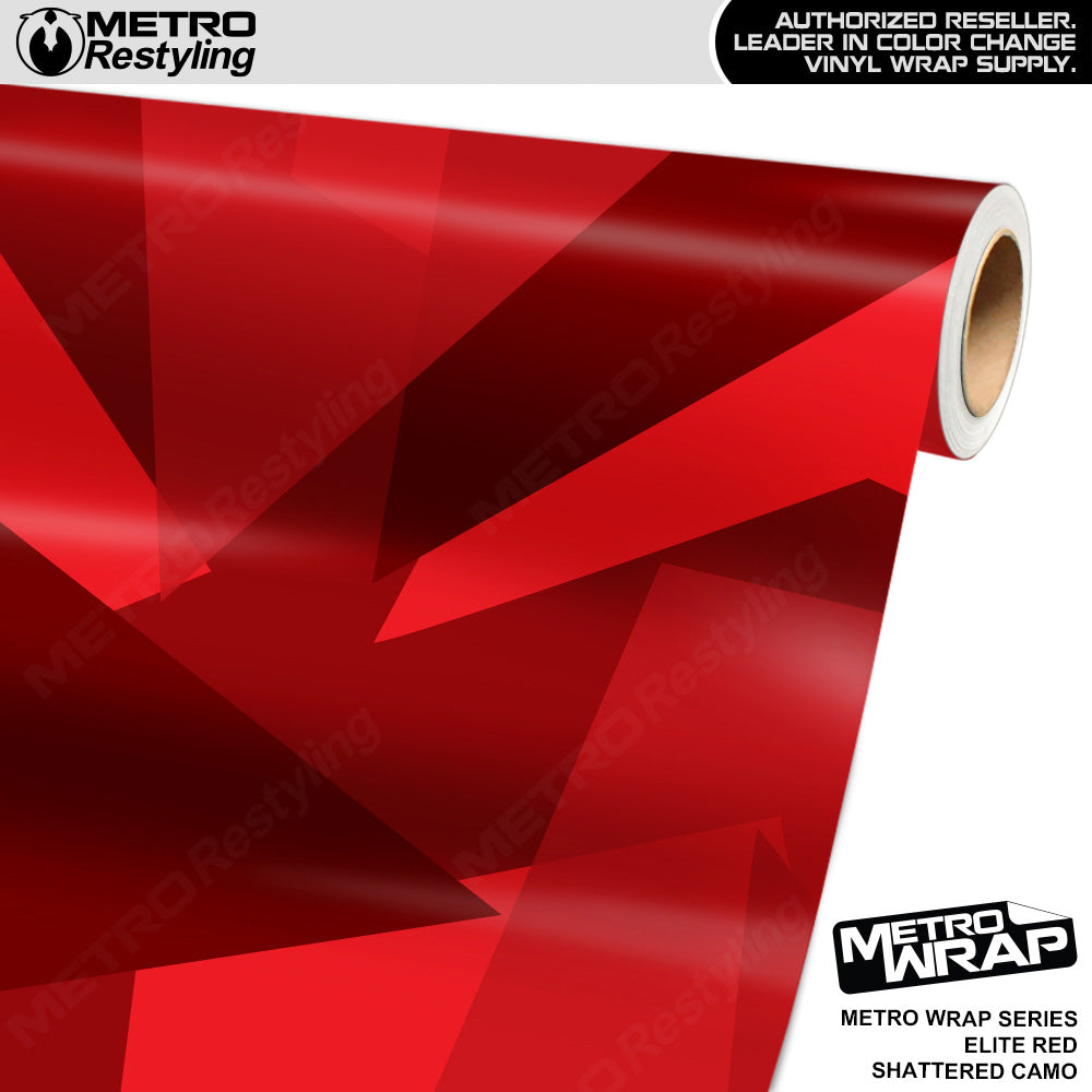 Metro Wrap Shattered Elite Red Camouflage Vinyl Film