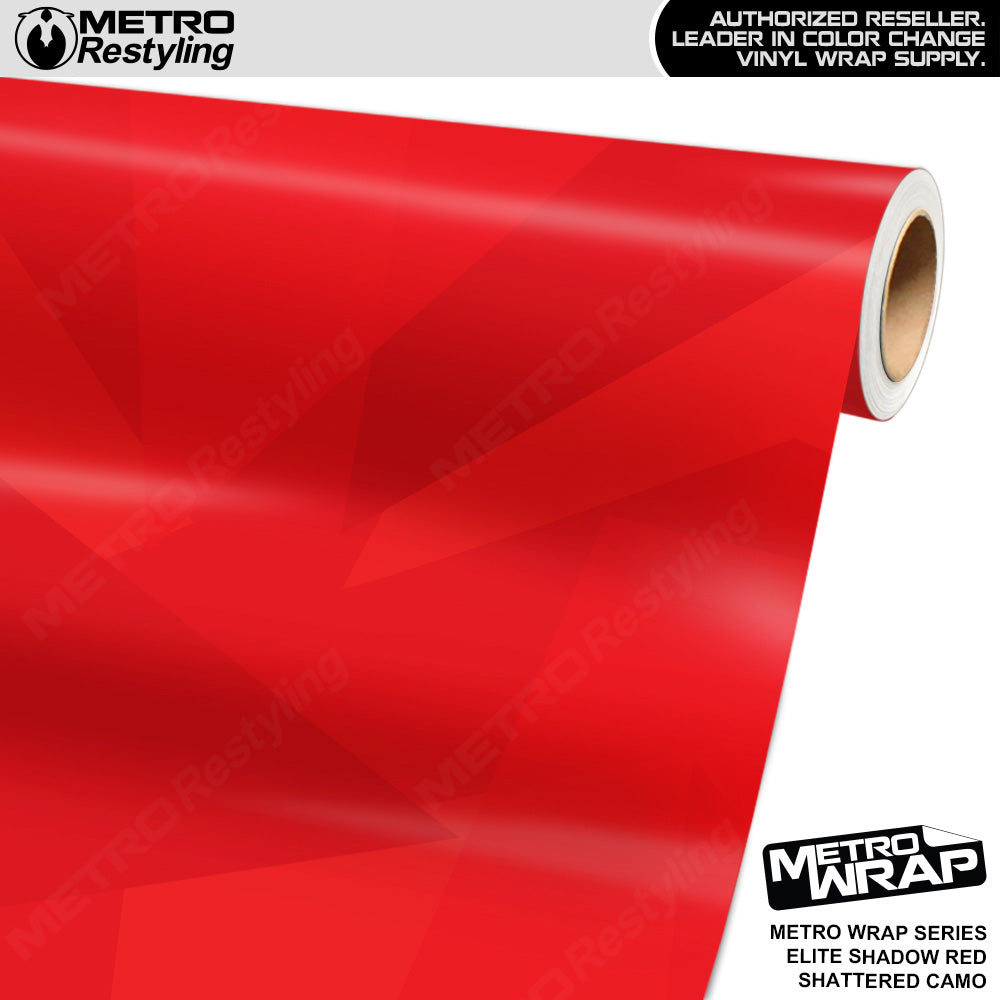 Metro Wrap Shattered Elite Shadow Red Camouflage Vinyl Film