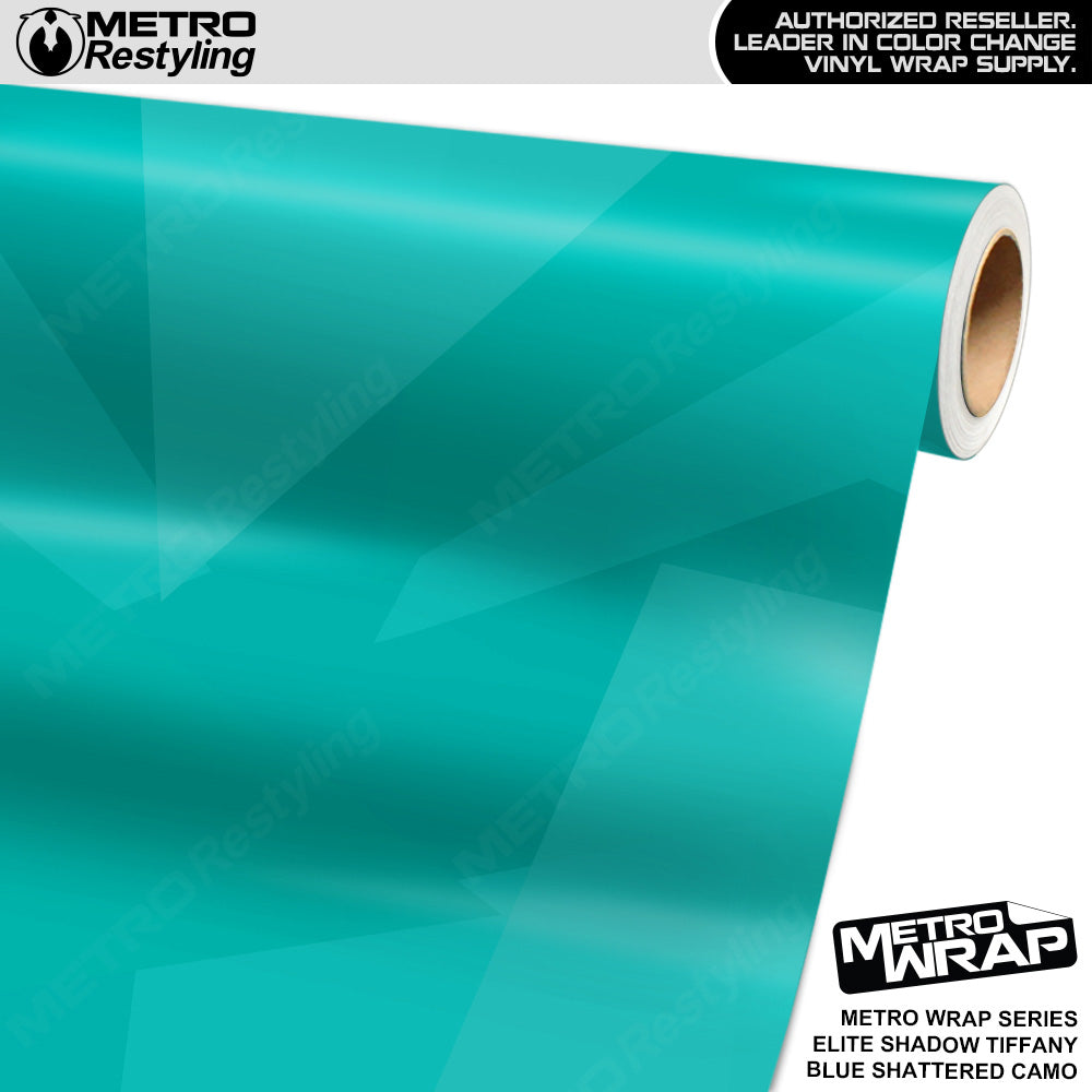 Metro Wrap Shattered Elite Shadow Tiffany Blue Camouflage Vinyl Film