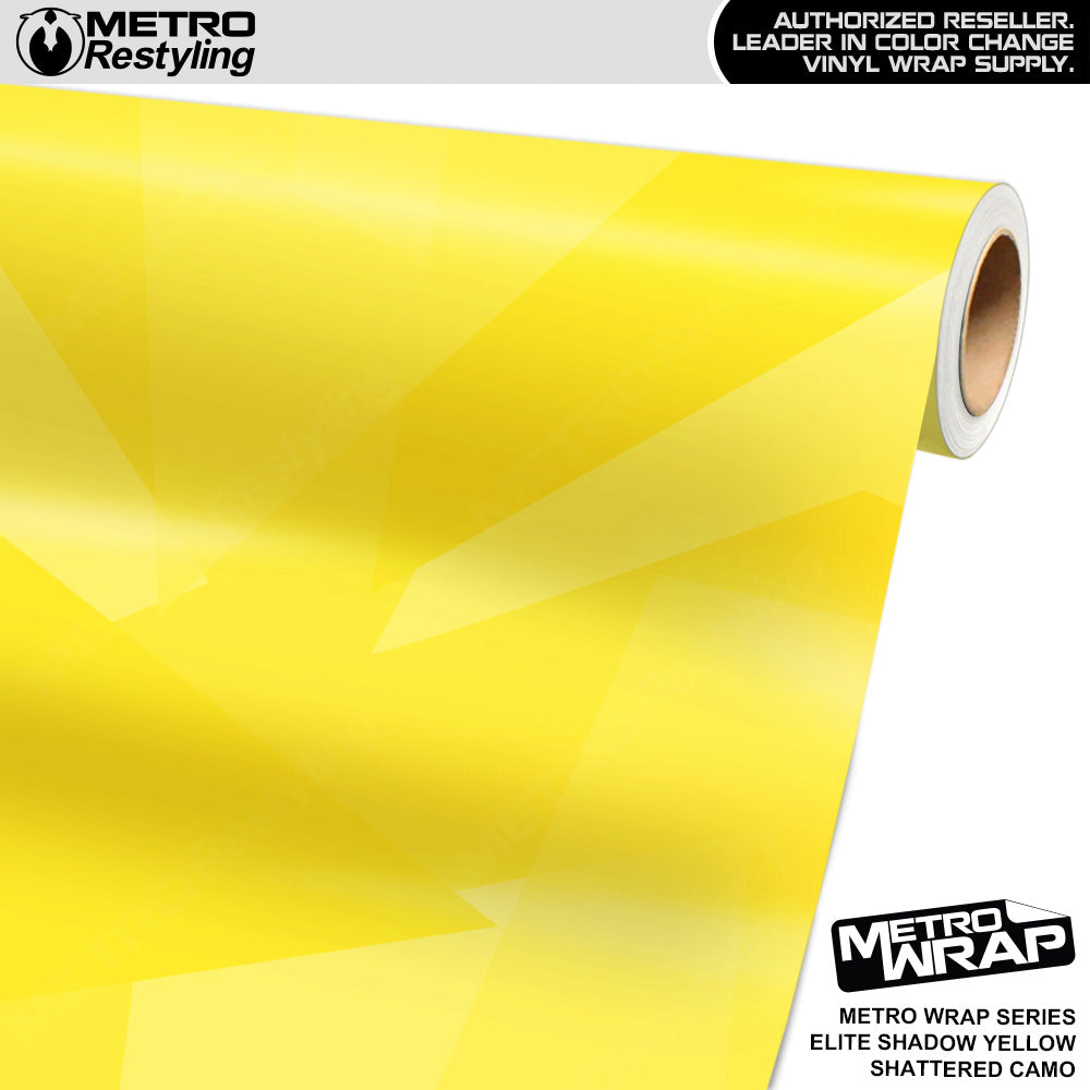Metro Wrap Shattered Elite Shadow Yellow Camouflage Vinyl Film