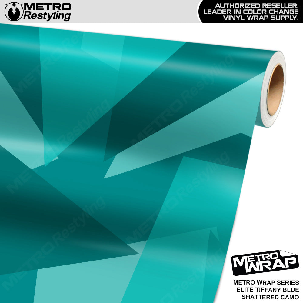 Metro Wrap Shattered Elite Tiffany Blue Camouflage Vinyl Film