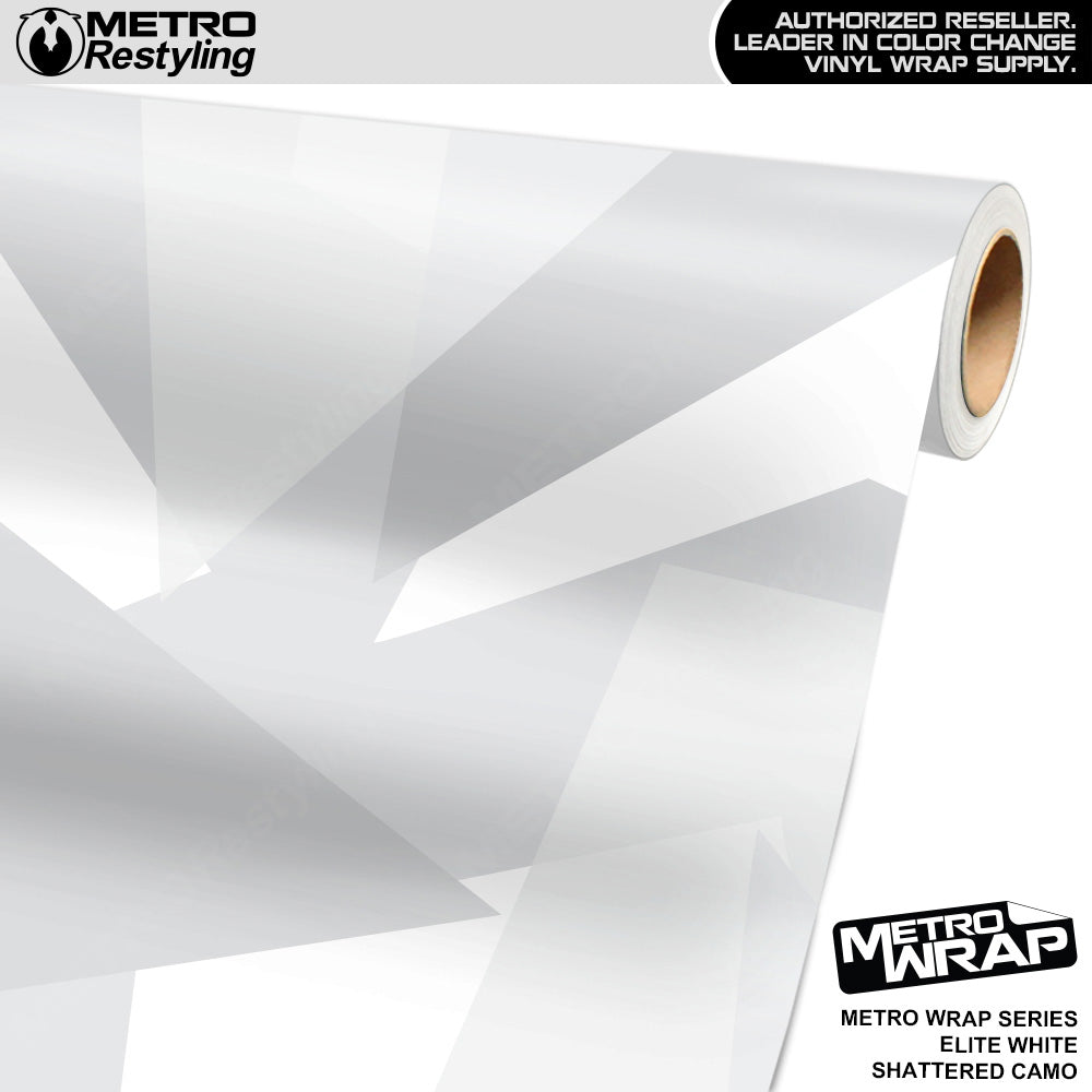 Metro Wrap Shattered Elite White Camouflage Vinyl Film