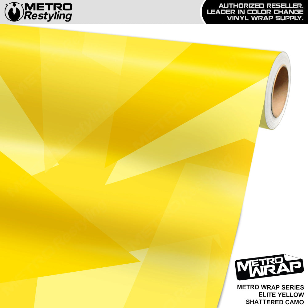 Metro Wrap Shattered Elite Yellow Camouflage Vinyl Film