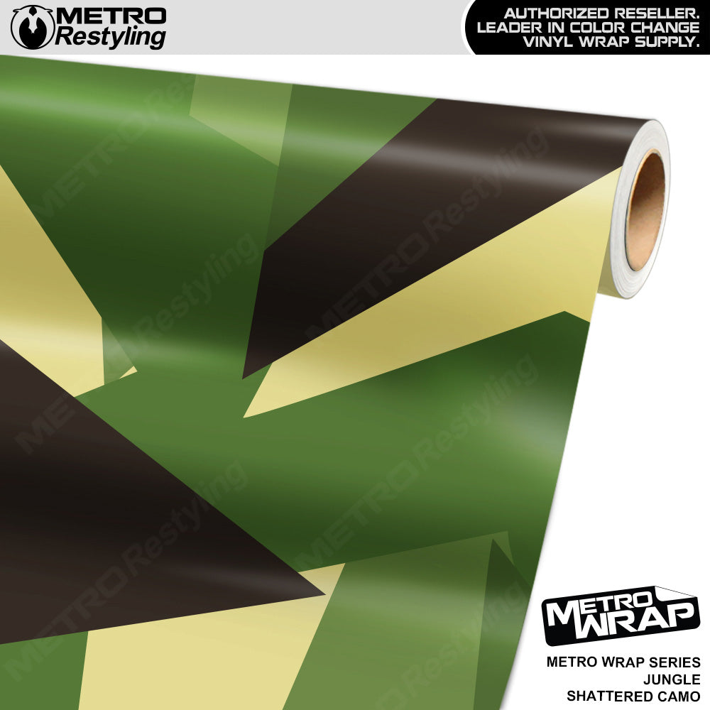 Metro Wrap Shattered Jungle Camouflage Vinyl Film