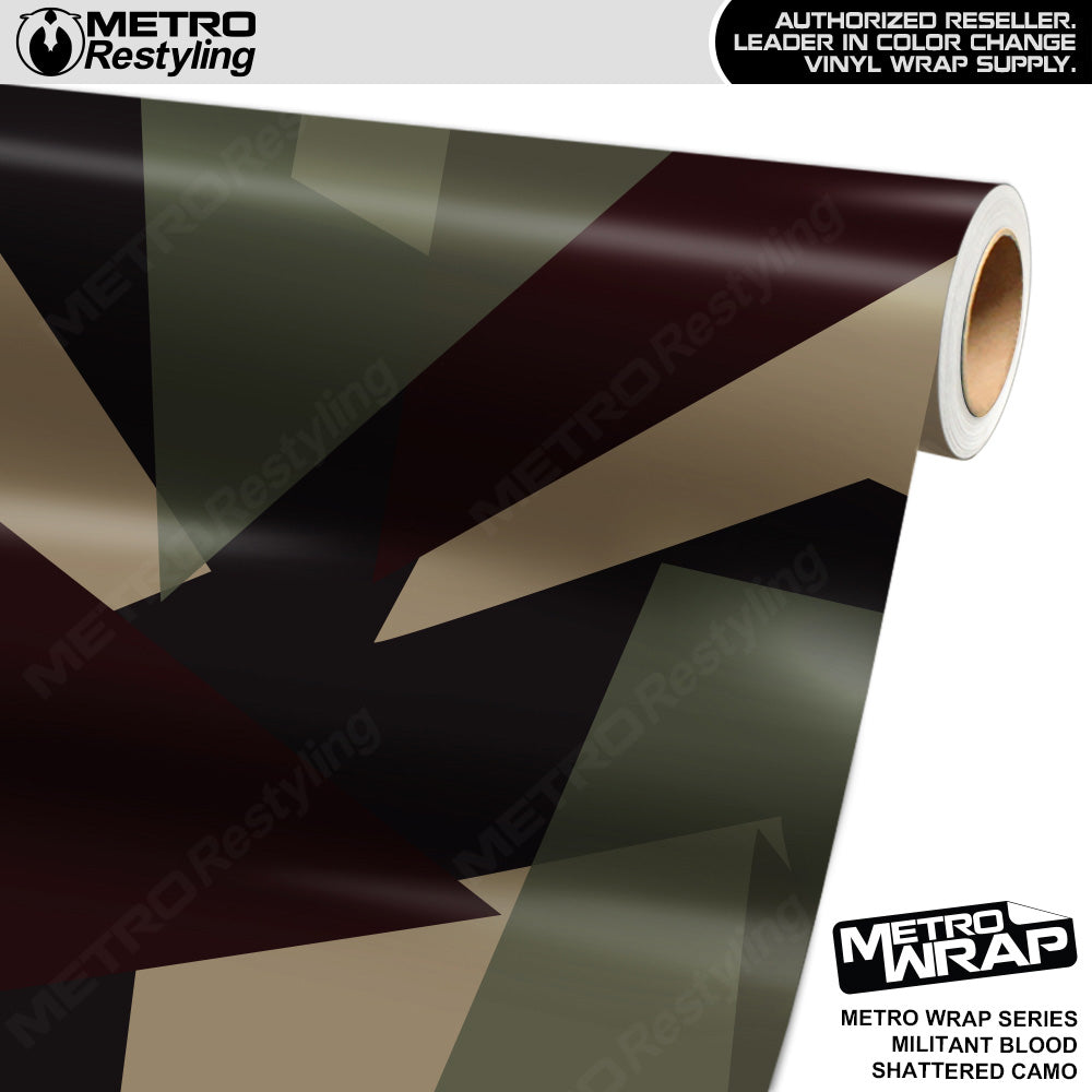 Metro Wrap Shattered Militant Blood Camouflage Vinyl Film