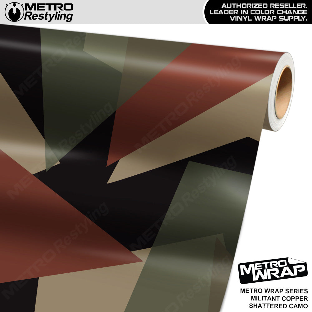 Metro Wrap Shattered Militant Copper Camouflage Vinyl Film