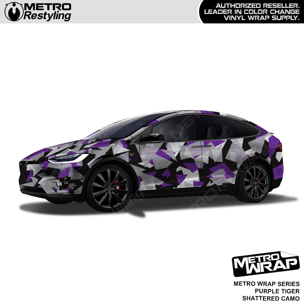 Metro Wrap Shattered Purple Tiger Camouflage Vinyl Film
