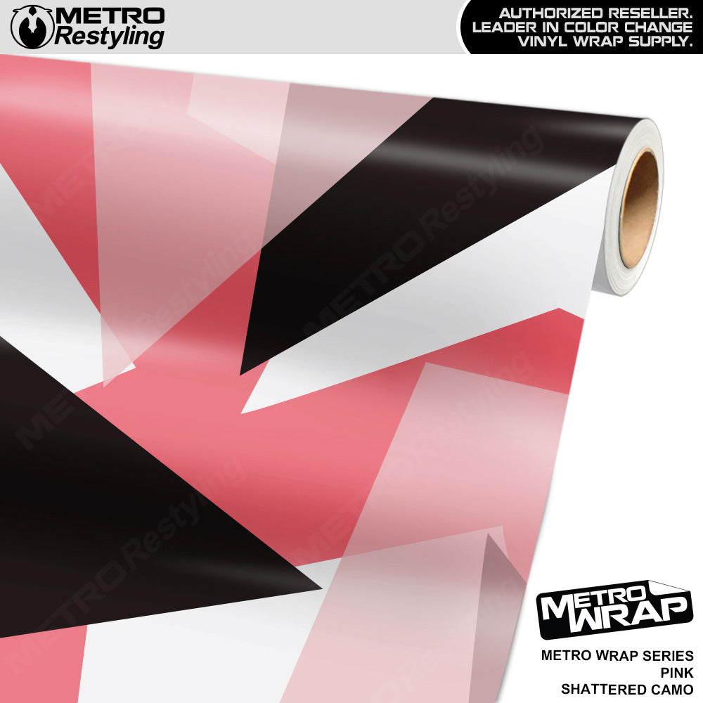 Metro Wrap Shattered Pink Camouflage Vinyl Film