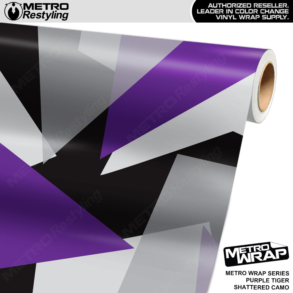 Metro Wrap Shattered Purple Tiger Camouflage Vinyl Film