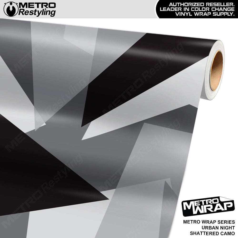 Metro Wrap Shattered Urban Night Camouflage Vinyl Film